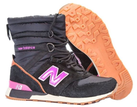 Сапоги New Balance Snow Boots черные с розовым 36-40