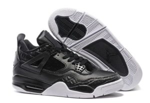 Air Jordans 4 Retro черные кожа  (40-45)