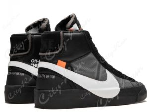 Off White x Nike Blazer Mid черные (Black) (40-44)