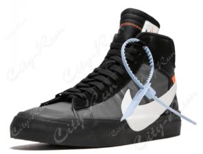 Off White x Nike Blazer Mid черные (Black) (40-44)