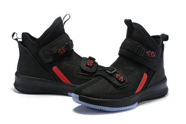 Nike LeBron Soldier 13 черные-красные  нейлон (40-46)
