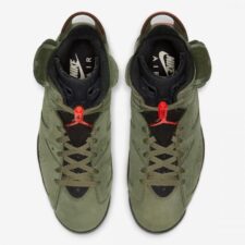 Nike Air Jordan 6 Travis Scott зеленые (40-45)