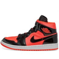 Nike Jordan 1 Mid Bright  красно-черные (40-45)