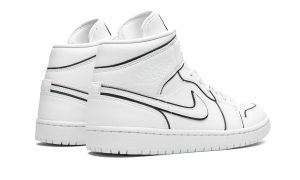 Nike Air Jordan 1 Mid Iridescent Reflective White белые кожаные женские (35-39)