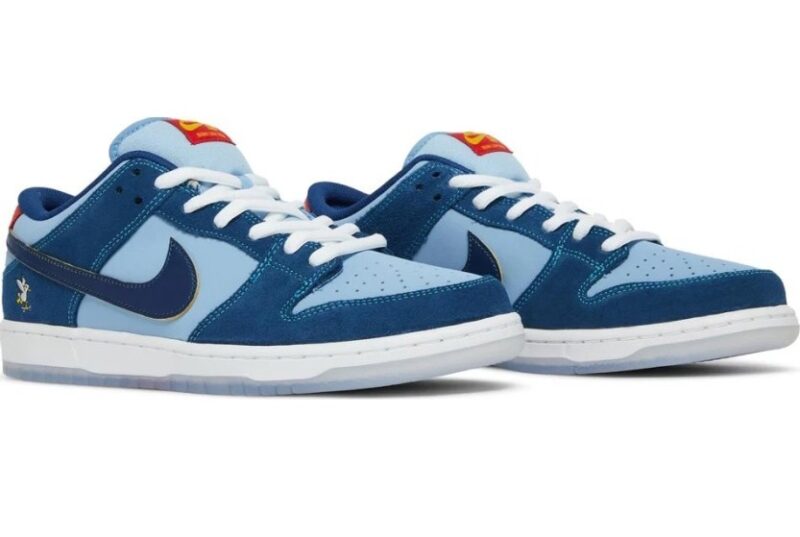 Nike SB Dunk Low Pro Why So Sad? cиние с голубым нубук мужские-женские (40-44)